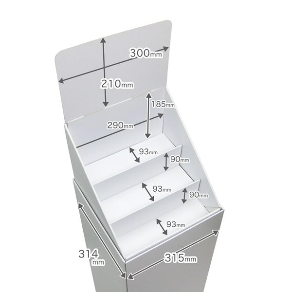 フロアタイプ什器 ひな壇3段 W315 D314 H1335