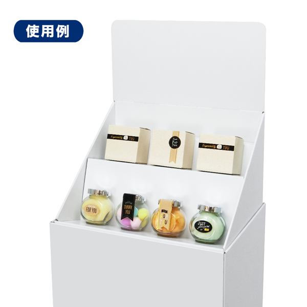 フロアタイプ什器 斜めひな壇2段 W415 D314 H1335