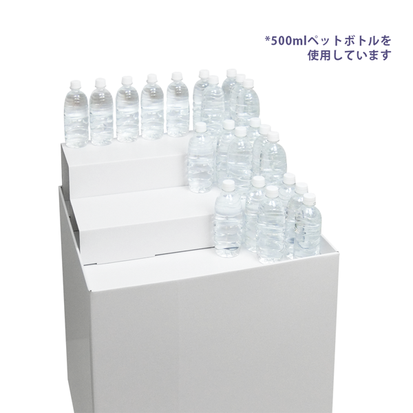 フロアタイプ什器 平置台ひな壇付き W600 D600 H950