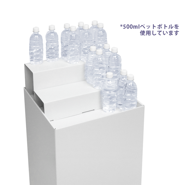 フロアタイプ什器 平置台ひな壇付き W450 D450 H950