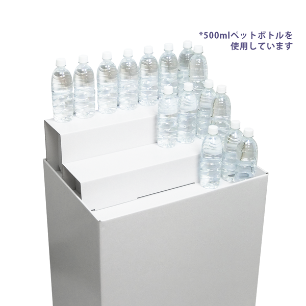 フロアタイプ什器 平置台ひな壇付き W600 D450 H850