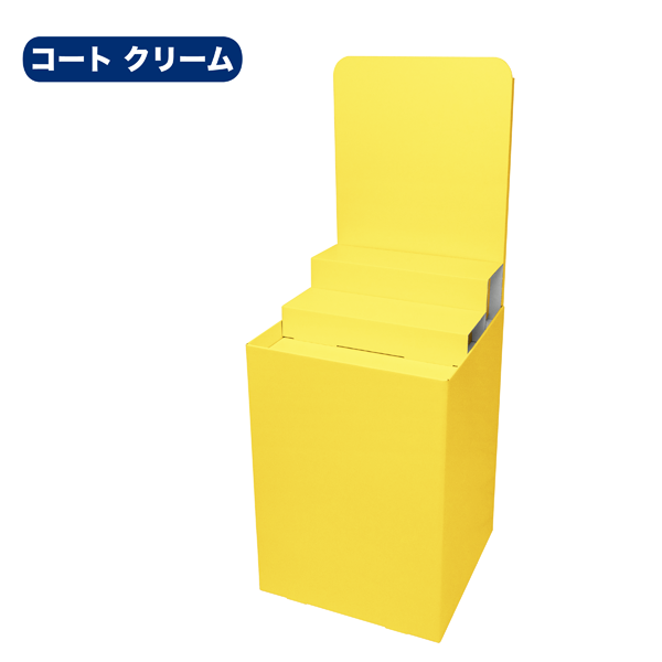 フロアタイプ什器 平置台 背ボード / ひな壇付き W600 D600 H1580
