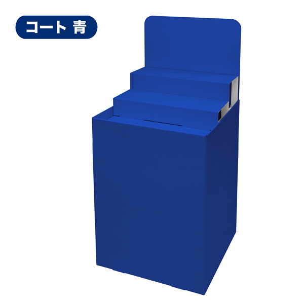フロアタイプ什器 平置台 背ボード / ひな壇付き W600 D600 H1280