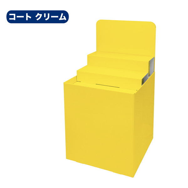 フロアタイプ什器 平置台 背ボード / ひな壇付き W600 D600 H1180