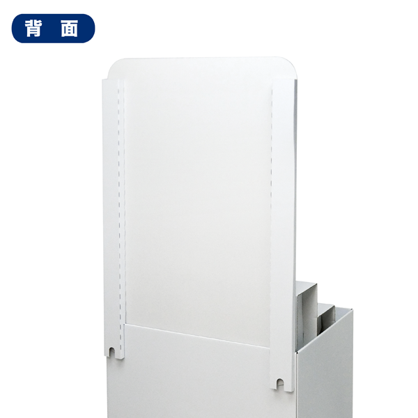 フロアタイプ什器 平置台 背ボード / ひな壇付き W600 D450 H1580