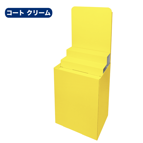 フロアタイプ什器 平置台 背ボード / ひな壇付き W600 D450 H1580