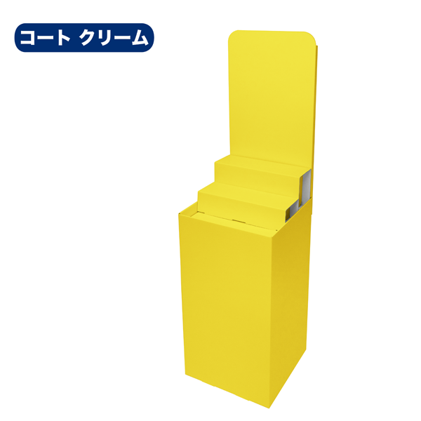 フロアタイプ什器 平置台 背ボード / ひな壇付き W450 D450 H1580