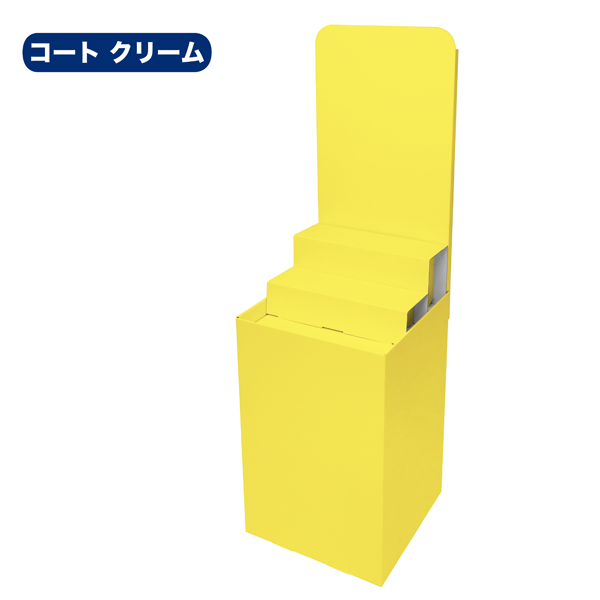 フロアタイプ什器 平置台 背ボード / ひな壇付き W450 D450 H1480