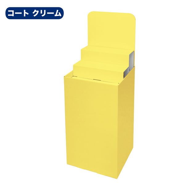 フロアタイプ什器 平置台 背ボード / ひな壇付き W450 D450 H1280