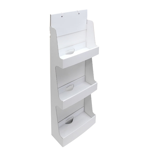 吊り下げポケット什器 3段 W216 D89 H627｜壁掛け什器 ｜紙製什器