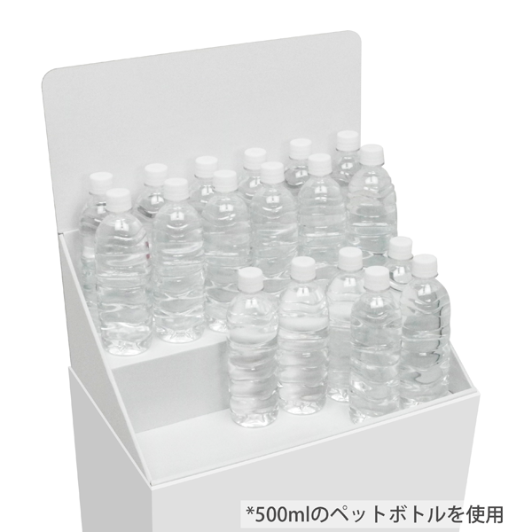 フロアタイプ什器 ひな壇2段 W465 D314 H1305｜使用イメージ