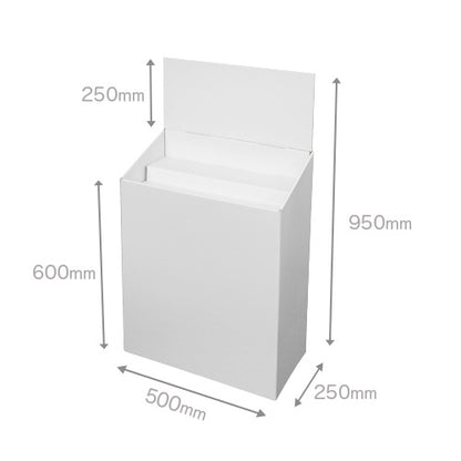 フロアタイプ什器一体型ひな壇2段 W500 D250 H950｜サイズ図1