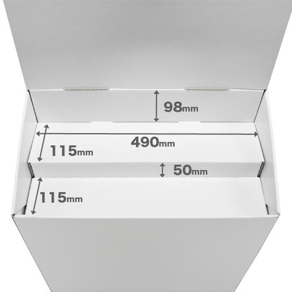 フロアタイプ什器一体型ひな壇2段 W500 D250 H950｜サイズ図2