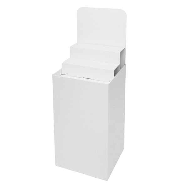 Floor-type display unit with flat stand and backboard / with tiered stand W450 D450 H1280