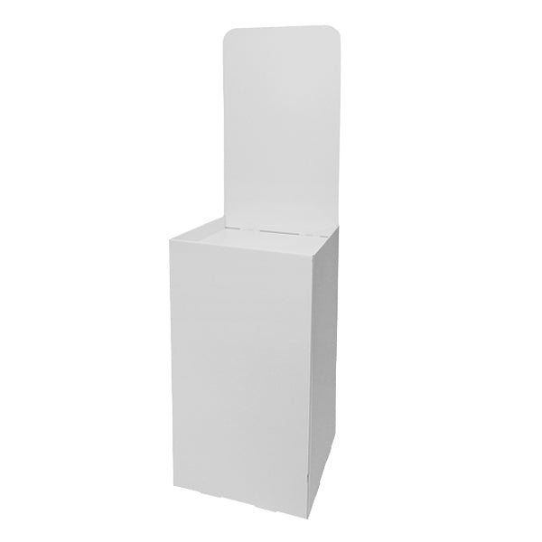 Floor-type display unit, flat stand, with backboard, W450, D450, H1580