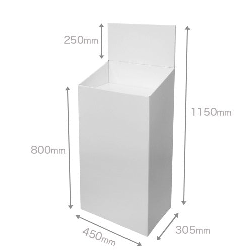 Floor-type, integrated shelf, 2-tiered, W450, D305, H1150