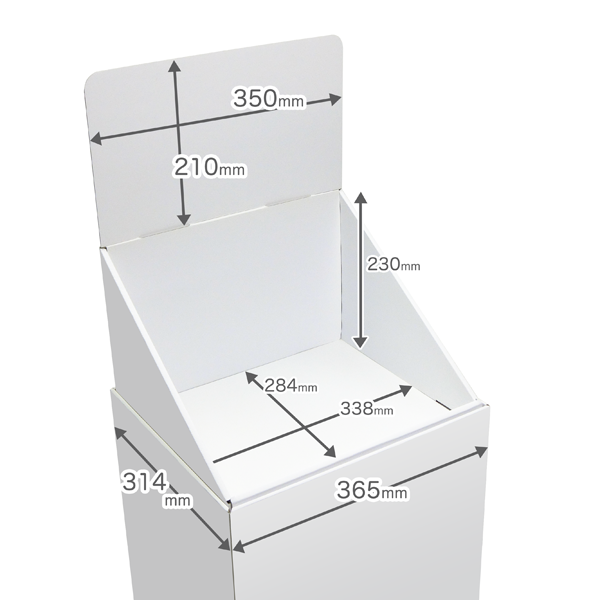 Floor-type display unit, 2-tiered tiered stand, W365, D314, H1305