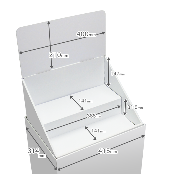 Floor-type fixtures, no tiered shelves, W415, D244, H1255