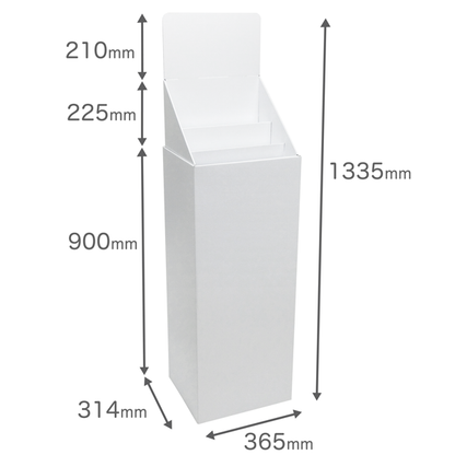 Floor-type display unit, 3-tiered tiered stand, W365, D314, H1335