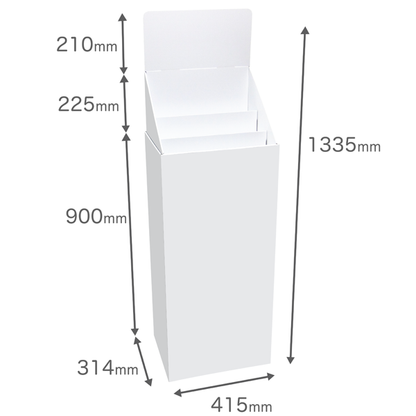 フロアタイプ什器 ひな壇3段 W415 D314 H1335