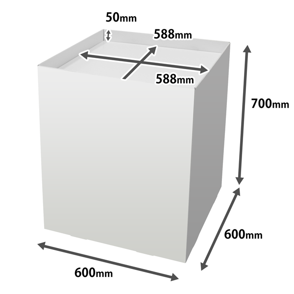 フロアタイプ什器 平置台 W600 D600 H700