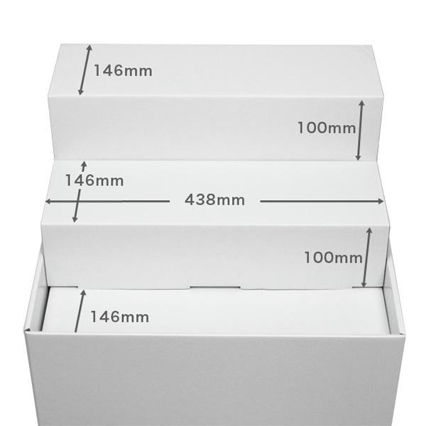 Floor-type display unit with flat stand and tiered stand W450 D450 H950