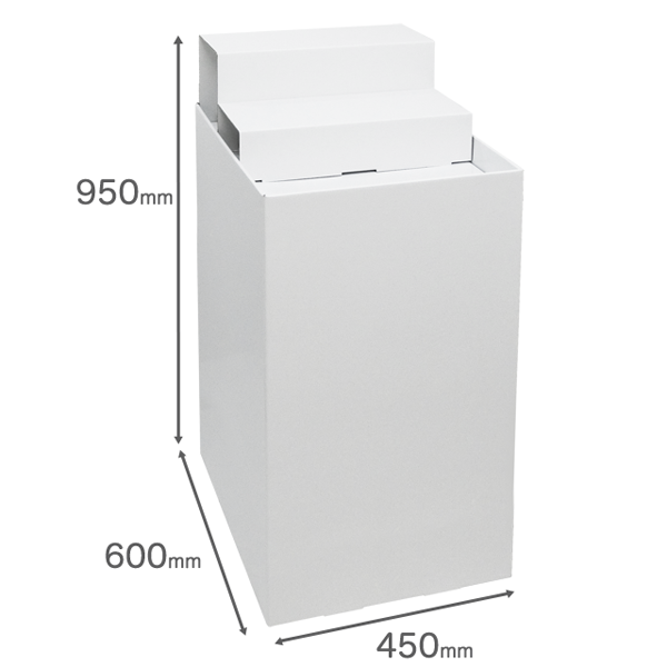 Floor-type display unit with flat stand and tiered stand W450 D600 H950