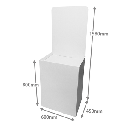 Floor-type display unit, flat stand, with backboard, W600, D450, H1580