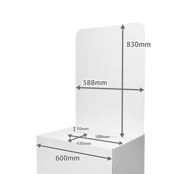 Floor-type display unit, flat stand, with backboard, W600, D450, H1580