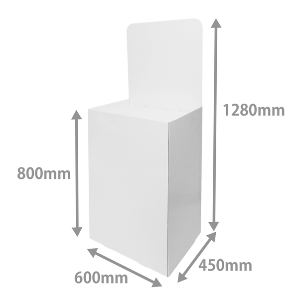 Floor-type display unit, flat stand, with backboard, W600, D450, H1280