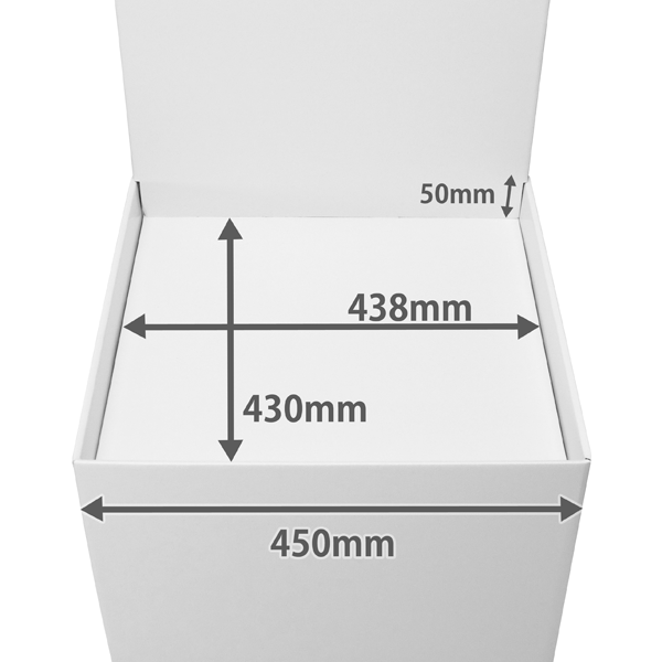 Floor-type display unit, flat stand, with backboard, W450, D450, H1280