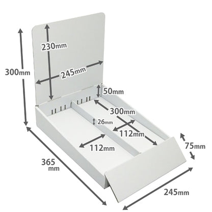 卓上什器 縦2列(幅112) 上げ底タイプ W245 D365 H300