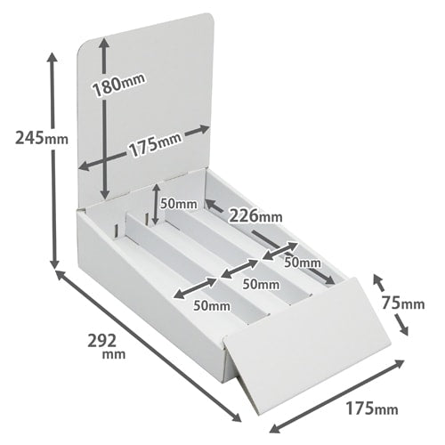 Tabletop display unit, 3 rows (width 50), raised bottom type, W175 D292 H245