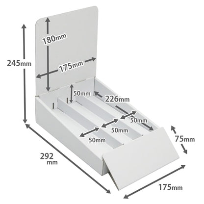 Tabletop display unit, 3 rows (width 50), raised bottom type, W175 D292 H245