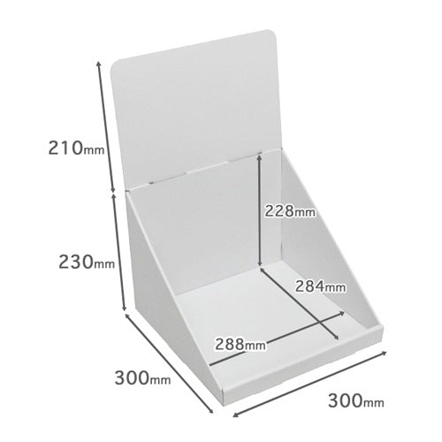 Tabletop display unit without tier W300 D300 H440