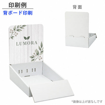 卓上什器 ひな壇なし 上げ底タイプ W175 D292 H245｜印刷例 背ボード印刷