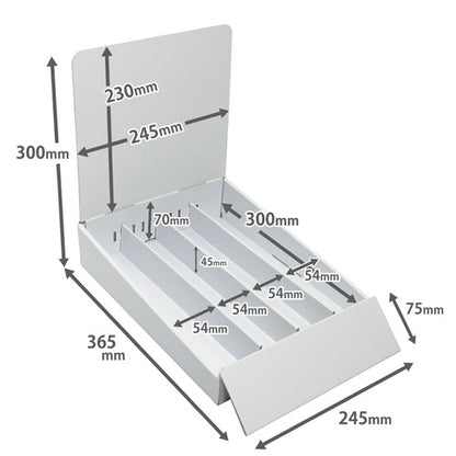 Tabletop fixtures, 4 rows (width 54) W245 D365 H300